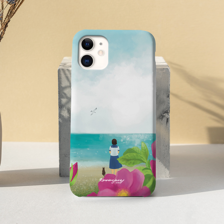 해당화 향기 아래 잠시, 김민영작가 폰케이스 디자인 슬림 젤리 범퍼 카드 아이폰 15 갤럭시 S23