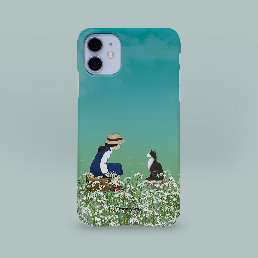 꽃씨 날리던 날, 김민영작가 폰케이스 디자인 슬림 젤리 범퍼 카드 아이폰 15 갤럭시 S24