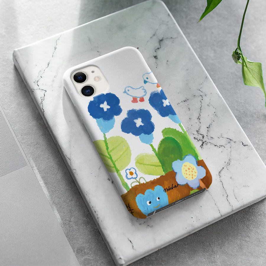 파란색 꽃, 녹차 폰케이스 디자인 슬림 젤리 범퍼 카드 아이폰 15 갤럭시 S23