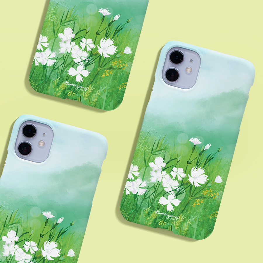 꽃으로 여는 아침, 김민영작가 폰케이스 디자인 슬림 젤리 범퍼 카드 아이폰 15 갤럭시 S23