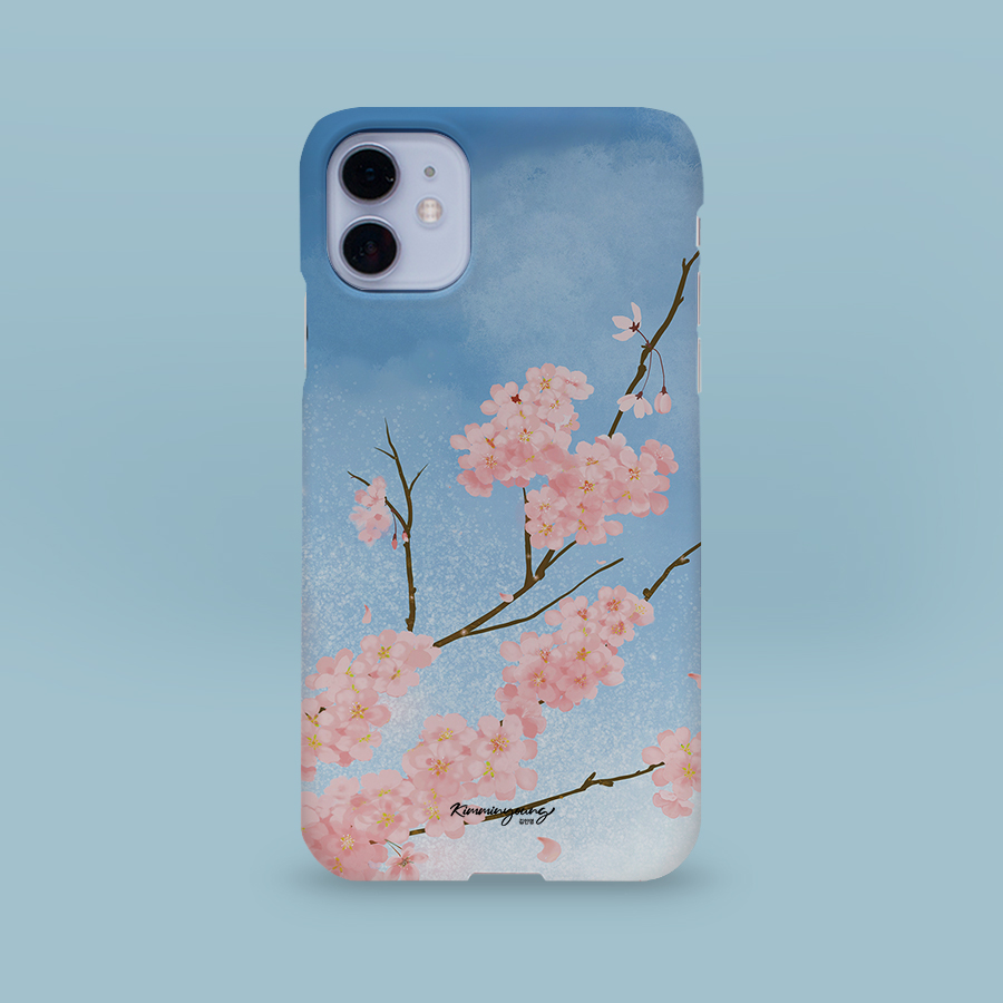하늘과 바람과 꽃, 김민영작가 폰케이스 디자인 슬림 젤리 범퍼 카드 아이폰 15 갤럭시 S24