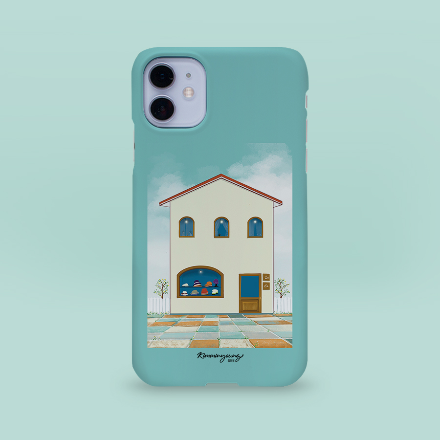 레몬트리가 있는 모자가게 풍경, 김민영작가 폰케이스 디자인 슬림 젤리 범퍼 카드 아이폰 15 갤럭시 S24