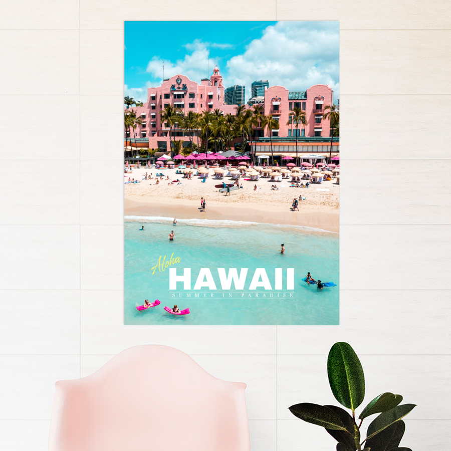 Aloha Hawaii 알로하 하와이 conteenew 종이 포스터 A규격