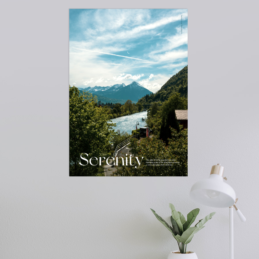 Serenity Interlaken 평온한 인터라켄 conteenew 종이 포스터  A규격